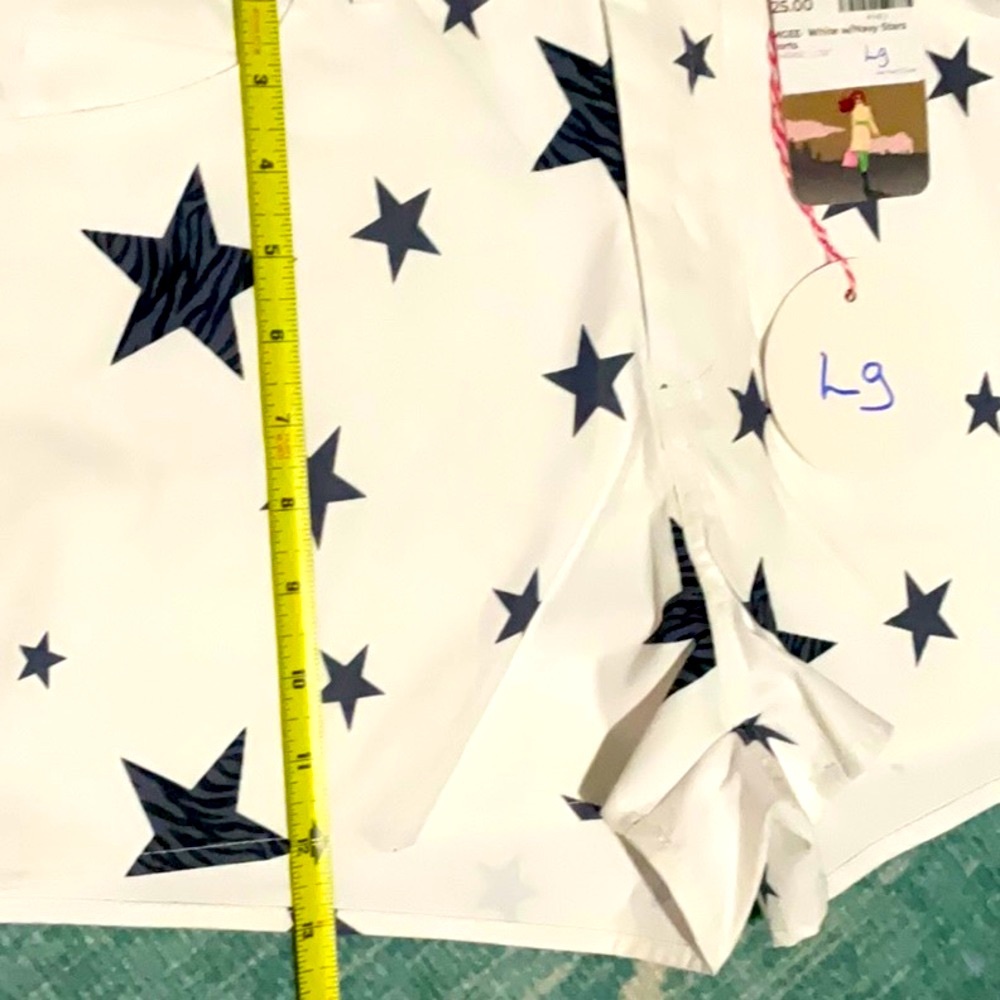 UMGEE White Star Print Women's Shorts - Picture 8 of 10
